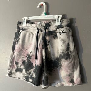 Hollister Pink and Black Athletic Shorts with Elastic Waistband